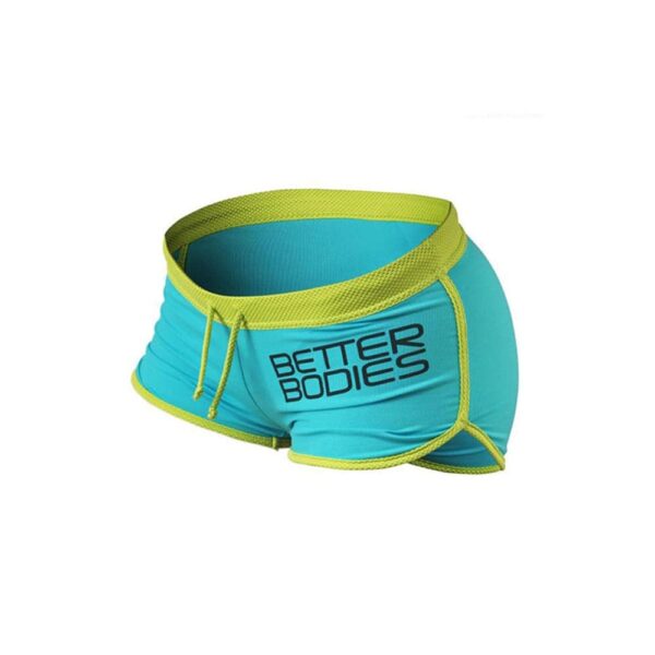 Better Bodies Contrast Hot Pant-aqua/lime